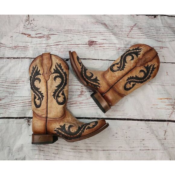 Circle G Overlay, Embroidered, and Studded Western Boot Size 10 NWOT - Picture 2 of 7